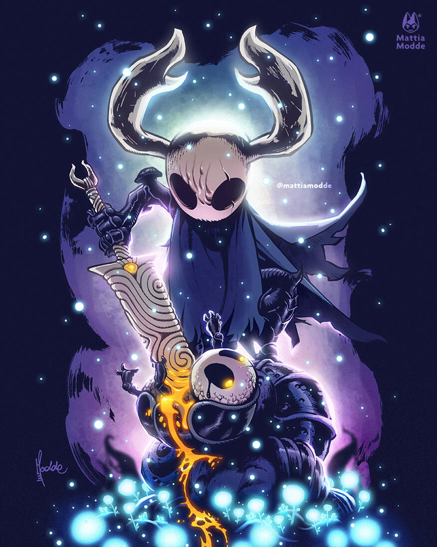 Hollowknight / Disegno tradizionale - Colorazione digitale