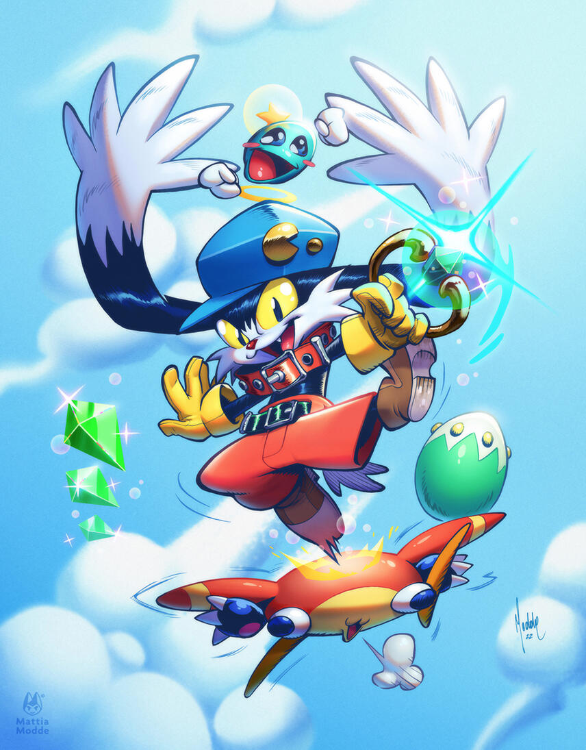 Klonoa / Disegno tradizionale - Colorazione digitale