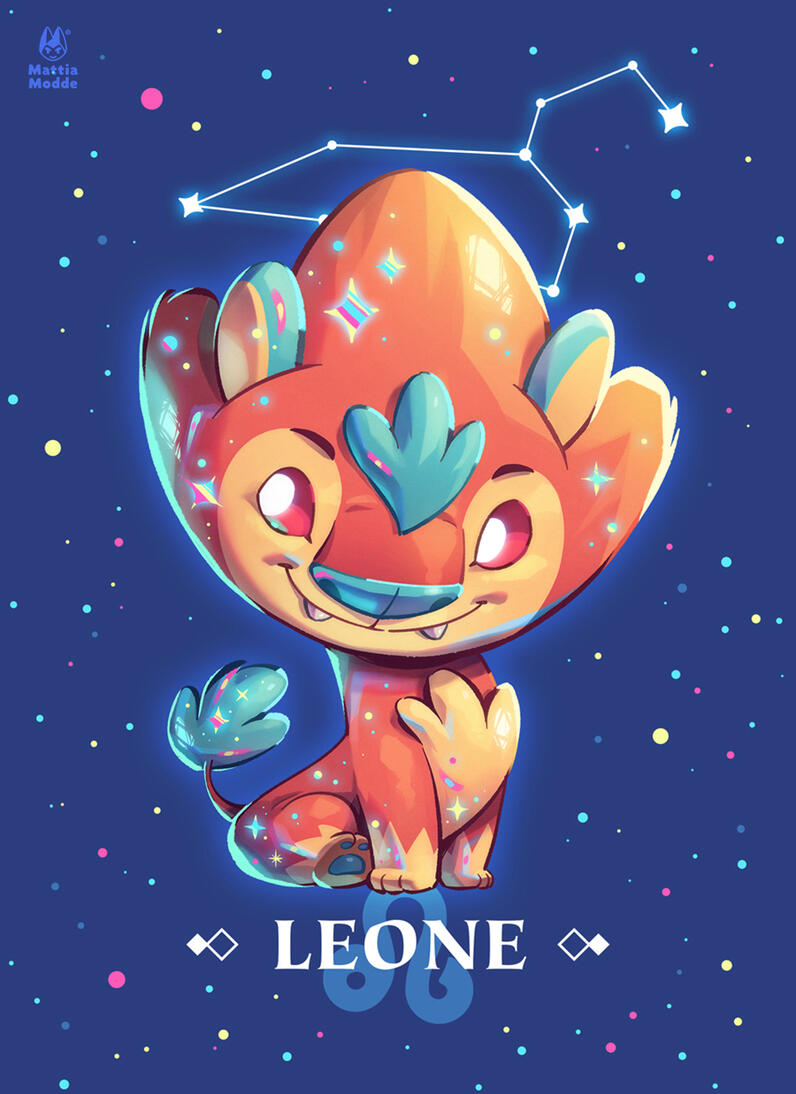 ZodiArt Leone / Illustrazione digitale